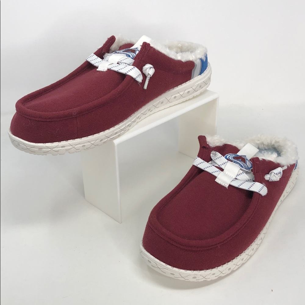 Hey Dude Wally Slip NHL Colorado Avalanche Men’s Casual Slip On Shoes - Size 15 - Picture 3 of 8
